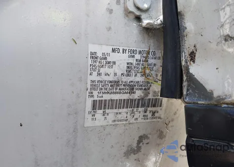 2011 Ford Explorer из США, поврежденный, VIN 1FMHK8B88BGA64145